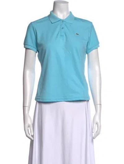 Pre-owned Lacoste Short Sleeve Polo In Blue