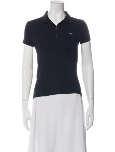 Pre-owned Lacoste Short Sleeve Polo In Blue