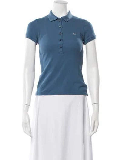 Pre-owned Lacoste Short Sleeve Polo In Blue