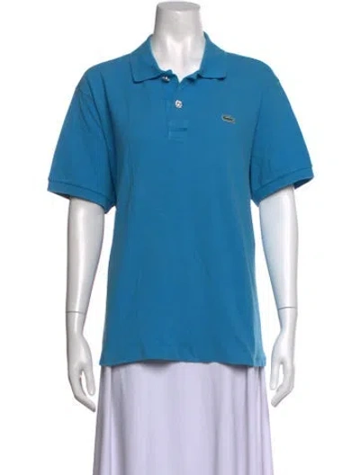Pre-owned Lacoste Short Sleeve Polo In Blue