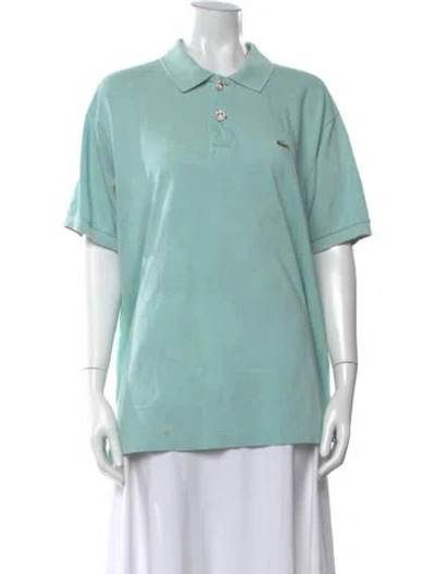 Pre-owned Lacoste Short Sleeve Polo In Green