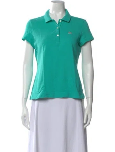 Pre-owned Lacoste Short Sleeve Polo In Green