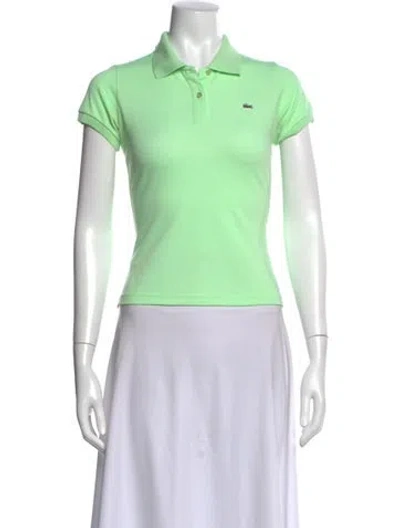 Pre-owned Lacoste Short Sleeve Polo In Green