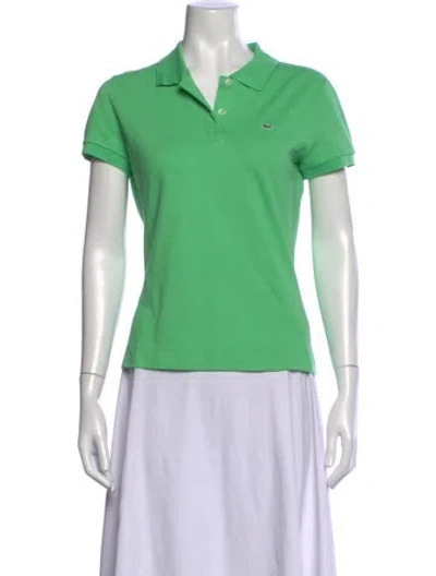 Pre-owned Lacoste Short Sleeve Polo In Green