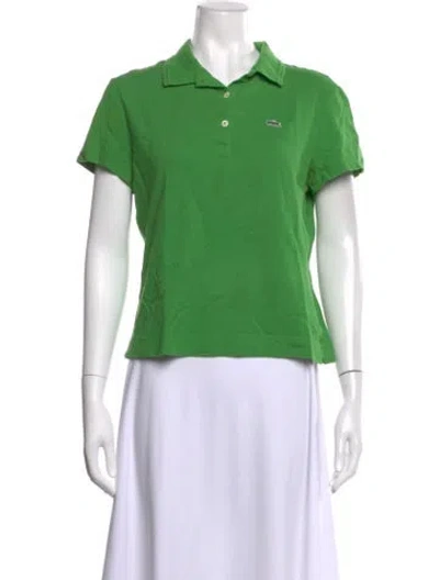 Pre-owned Lacoste Short Sleeve Polo In Green