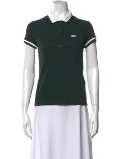 Pre-owned Lacoste Short Sleeve Polo In Green