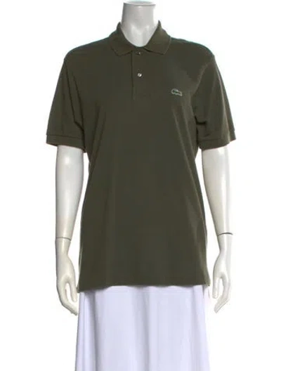 Pre-owned Lacoste Short Sleeve Polo In Green