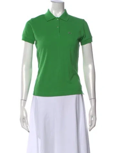 Pre-owned Lacoste Short Sleeve Polo In Green