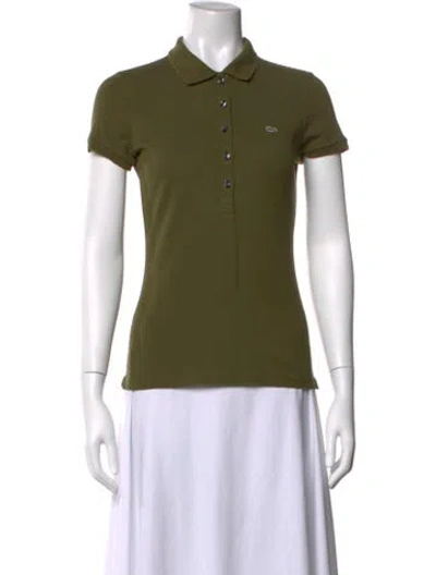 Pre-owned Lacoste Short Sleeve Polo In Green