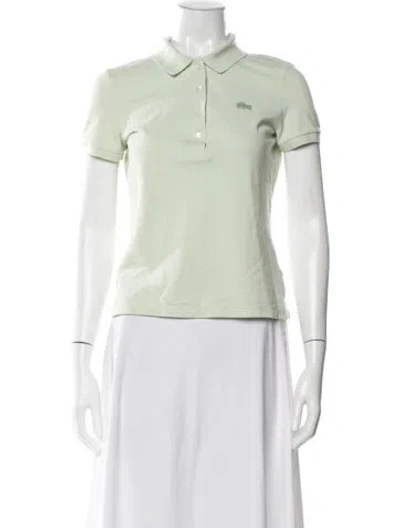 Pre-owned Lacoste Short Sleeve Polo In Green