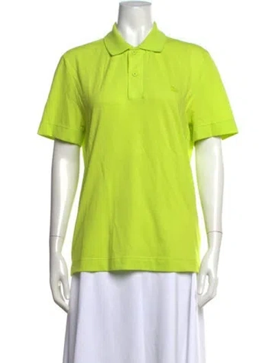 Pre-owned Lacoste Short Sleeve Polo In Green