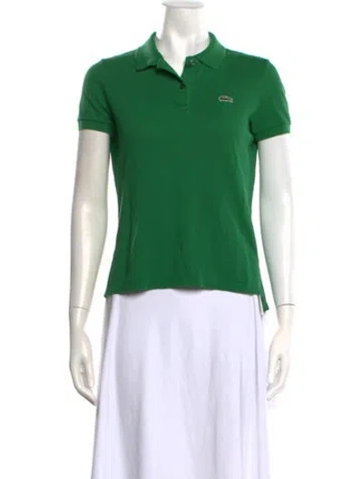 Pre-owned Lacoste Short Sleeve Polo In Green
