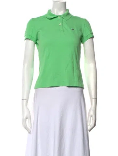 Pre-owned Lacoste Short Sleeve Polo In Green