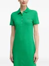 Lacoste Short-sleeve Polo Mini Dress In Gray