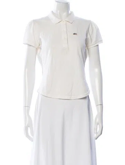 Pre-owned Lacoste Short Sleeve Polo In Neutral