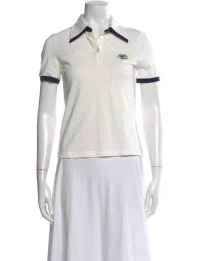 Pre-owned Lacoste Short Sleeve Polo In Neutral