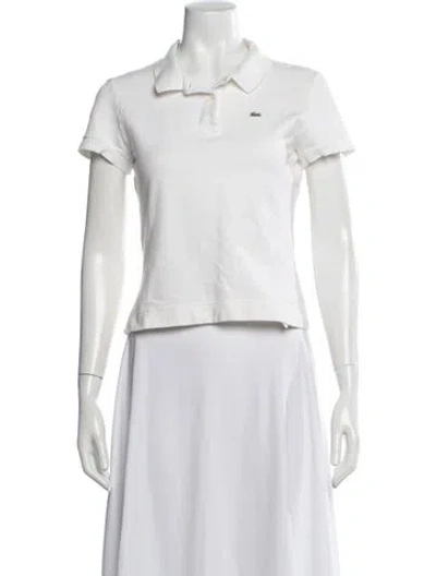 Pre-owned Lacoste Short Sleeve Polo In Neutral