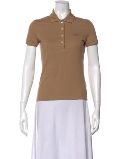 Pre-owned Lacoste Short Sleeve Polo In Neutral