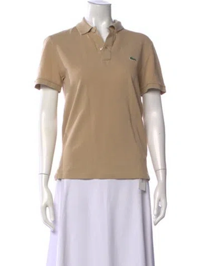 Pre-owned Lacoste Short Sleeve Polo In Neutrals