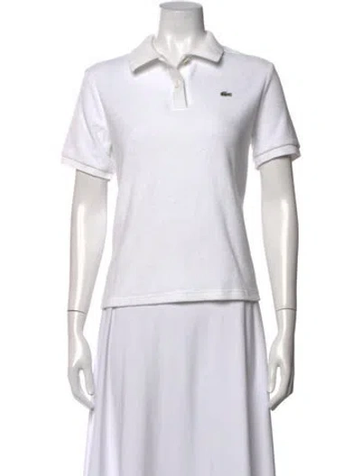 Pre-owned Lacoste Short Sleeve Polo In Neutrals