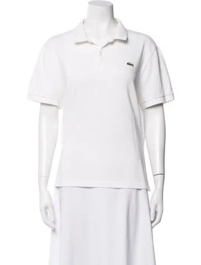 Pre-owned Lacoste Short Sleeve Polo In Neutrals