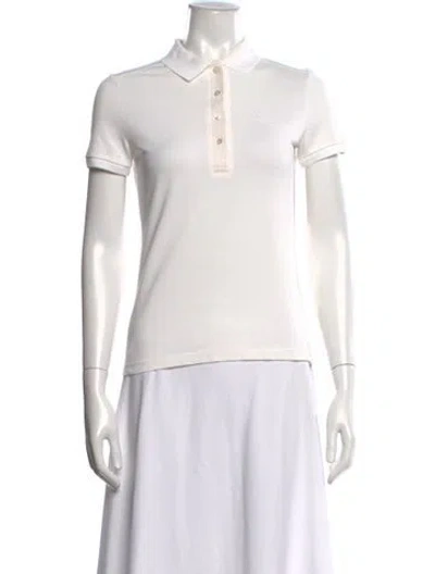 Pre-owned Lacoste Short Sleeve Polo In Neutrals