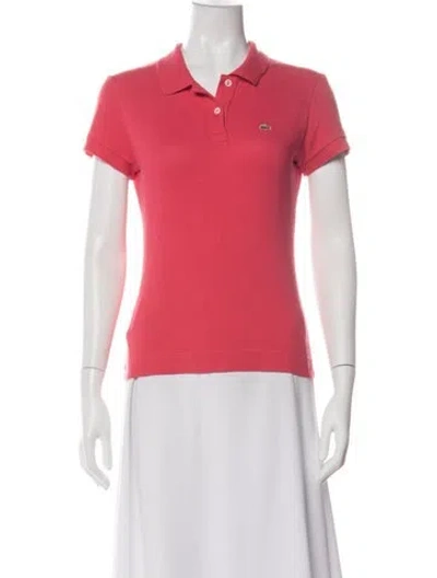Pre-owned Lacoste Short Sleeve Polo In Orange