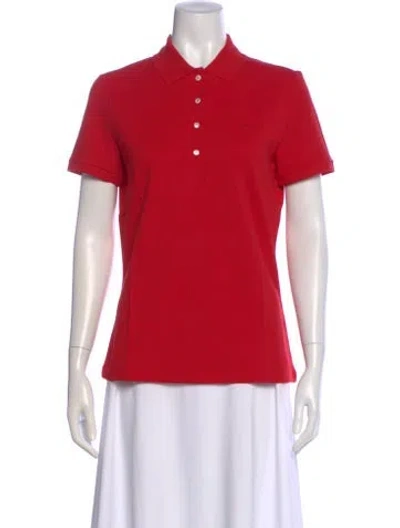 Pre-owned Lacoste Short Sleeve Polo In Pink