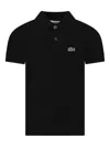 Lacoste Kids' Short-sleeve Polo Shirt In Black