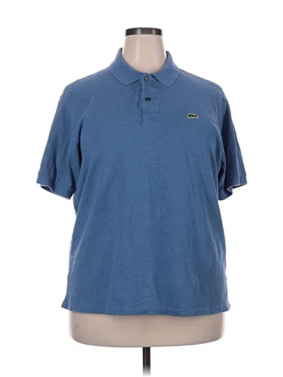 Pre-owned Lacoste Short Sleeve Polo Shirt In Blue