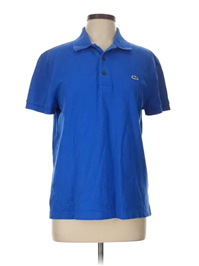 Pre-owned Lacoste Short Sleeve Polo Shirt In Blue