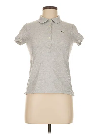 Pre-owned Lacoste Short Sleeve Polo Shirt In Gray