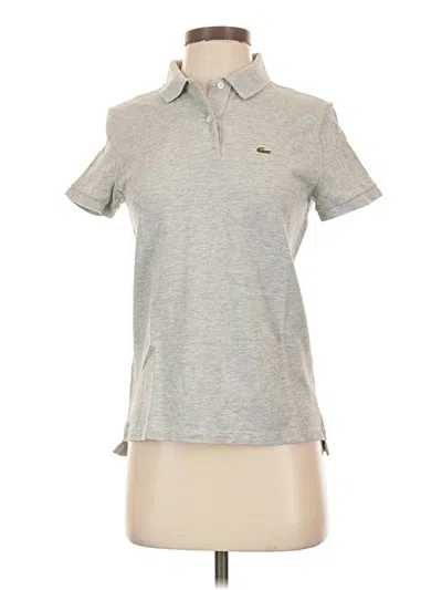 Pre-owned Lacoste Short Sleeve Polo Shirt In Gray