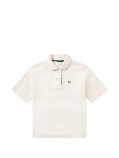 Lacoste Kids' Short-sleeve Polo Shirt In Neutral