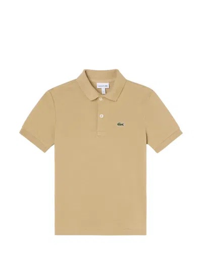 Lacoste Kids' Short-sleeve Polo Shirt In Neutral