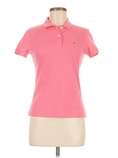 Pre-owned Lacoste Short Sleeve Polo Shirt In Pink