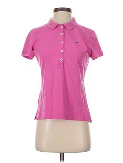 Pre-owned Lacoste Short Sleeve Polo Shirt In Pink