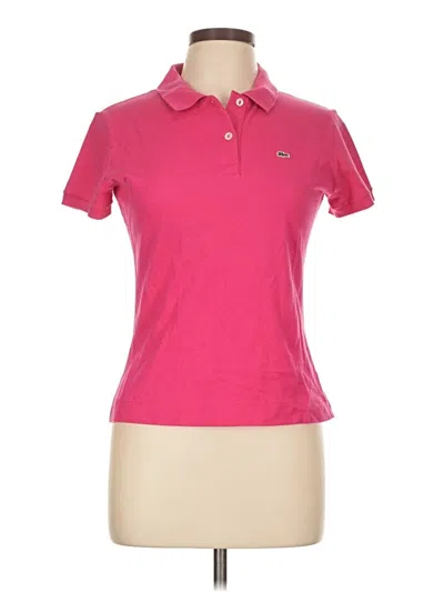 Pre-owned Lacoste Short Sleeve Polo Shirt In Pink