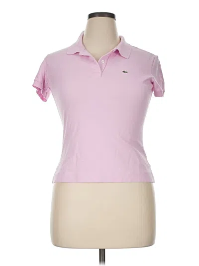 Pre-owned Lacoste Short Sleeve Polo Shirt In Pink