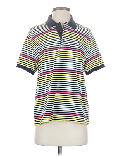 Pre-owned Lacoste Short Sleeve Polo Shirt In Purple