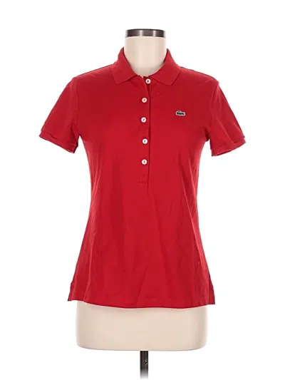 Pre-owned Lacoste Short Sleeve Polo Shirt In Red