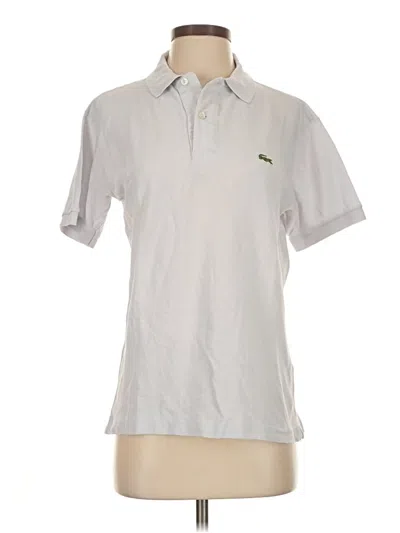 Pre-owned Lacoste Short Sleeve Polo Shirt In Silver