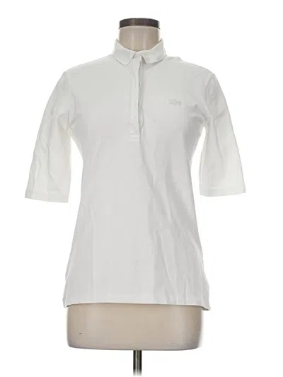 Pre-owned Lacoste Short Sleeve Polo Shirt In White