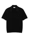 Lacoste Short-sleeve Polo Sweater In Black
