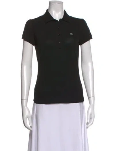 Pre-owned Lacoste Short Sleeve Polo W/ Tags In Black