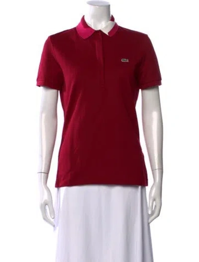 Pre-owned Lacoste Short Sleeve Polo W/ Tags In Red