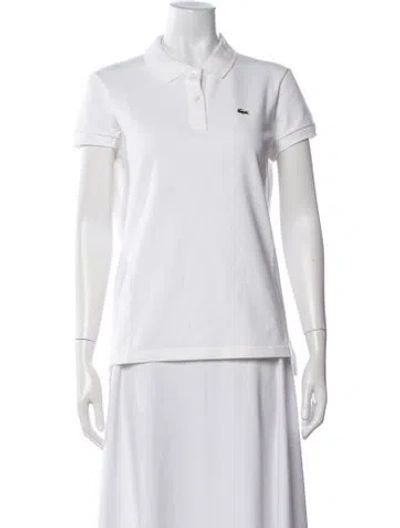 Pre-owned Lacoste Short Sleeve Polo W/ Tags In White