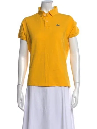 Pre-owned Lacoste Short Sleeve Polo In Yellow
