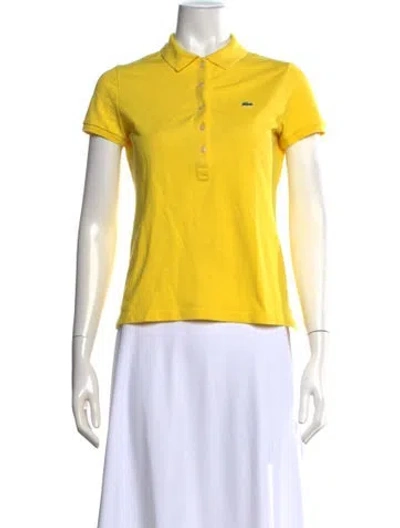 Pre-owned Lacoste Short Sleeve Polo In Yellow