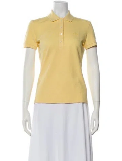 Pre-owned Lacoste Short Sleeve Polo In Yellow